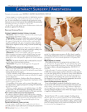 Medicare Coding and Reimbursement Requirements Cataract Surgery / Anesthesia