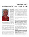 5 minutes with...Darlene Boschert CPC, CPC-H, CPC-I, NCMA, CMT