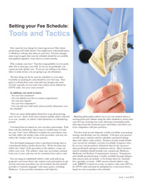 Setting your Fee Schedule: Tools and Tactics