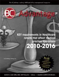 KEY requirements in Health care reform that affect medical practice operations 2010 - 2016