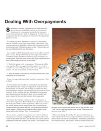 Dealing With Overpayments